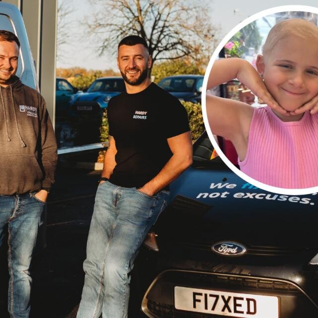 Hardy Repairs team in Braintree raising funds for Florentina's Foundation 3 Peaks Challenge